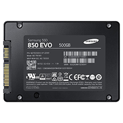 Samsung SSD 850 EVO 2.5" SATA III 500GB Back View