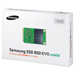 Samsung SSD 850 EVO mSATA 120GB Box View