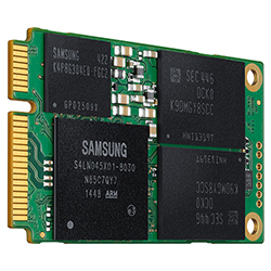 Samsung SSD 850 EVO mSATA 1TB Back Left Angle View