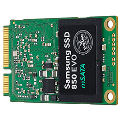 Samsung SSD 850 EVO mSATA 1TB Front Right Angle View