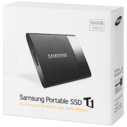 Samsung Portable SSD T1 500GB Box View