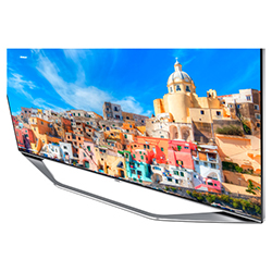 Samsung 75" 890 Series Edge-Lit Ultra-Thin LED Hospitality TV Bottom Angle Detail View