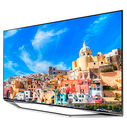 Samsung 75" 890 Series Edge-Lit Ultra-Thin LED Hospitality TV Right Angle View